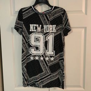 DIVIDED H&M | Black Geometric Print Casual Dress